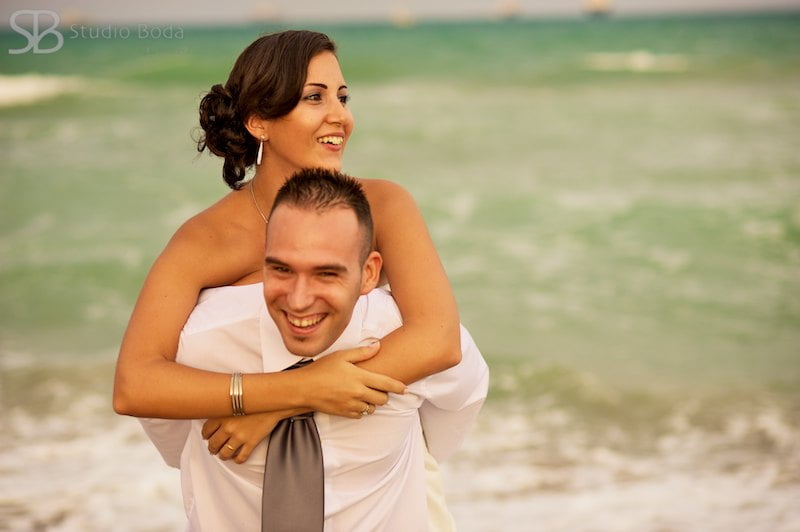 retrato novios playa el saler