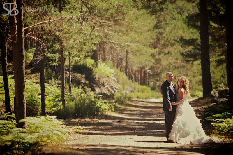 reportaje boda bosque trash the dress