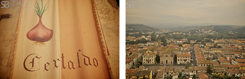 el pueblo de certaldo en Toscana