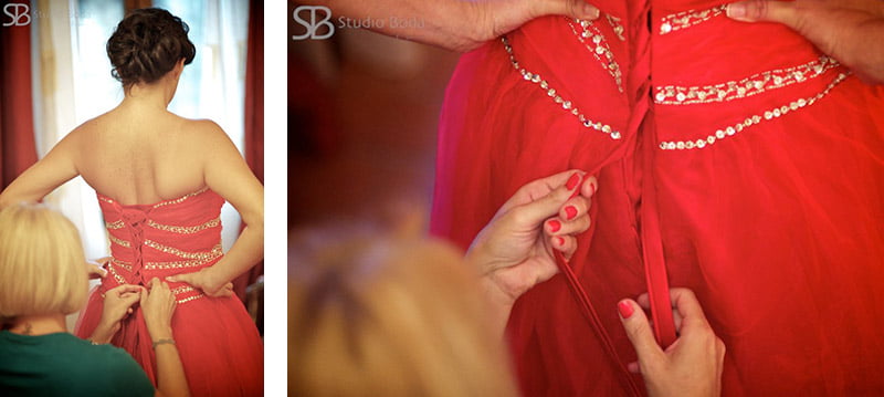 el vestido de boda rojo