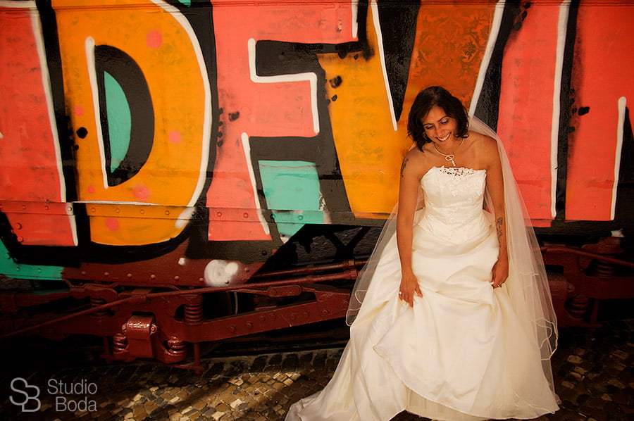 foto boda tram lisboa