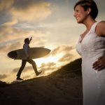 spain wedding surf