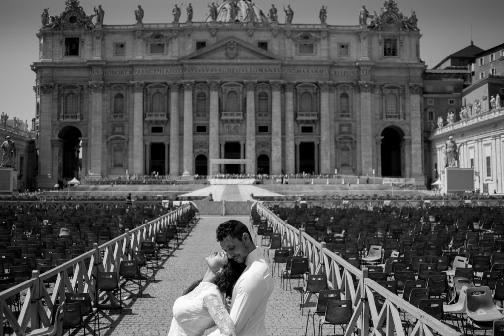 fotógrafo de boda en roma Piazza San Pietro Postboda Roma