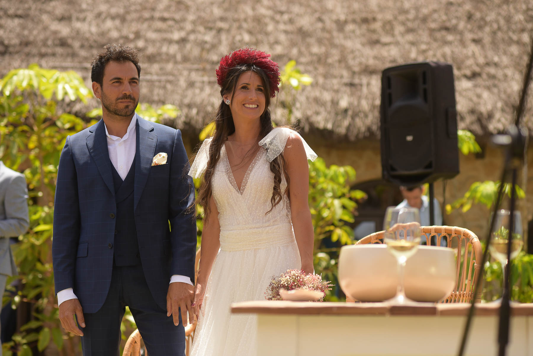 novios en la boda