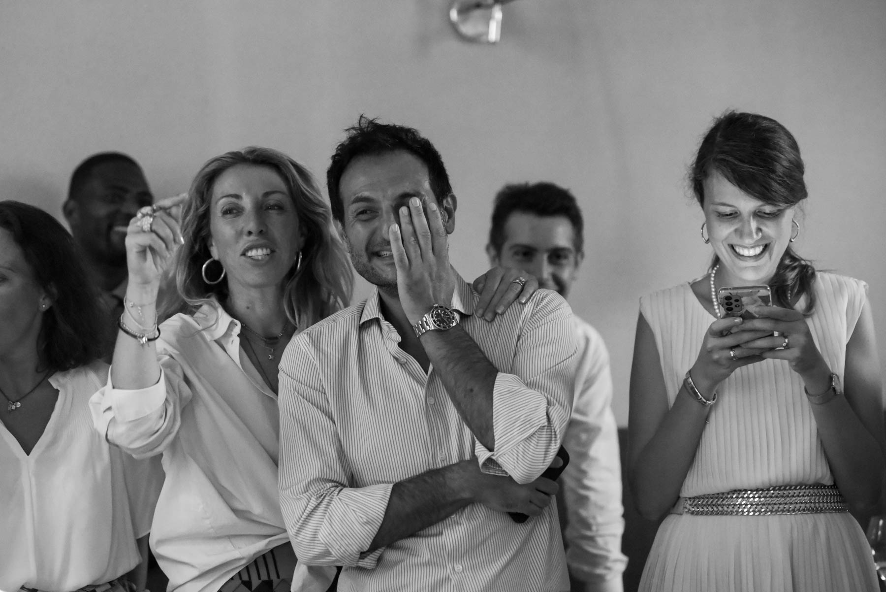 Invitados de la boda en Milán