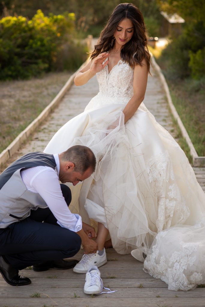 Novios en la naturaleza