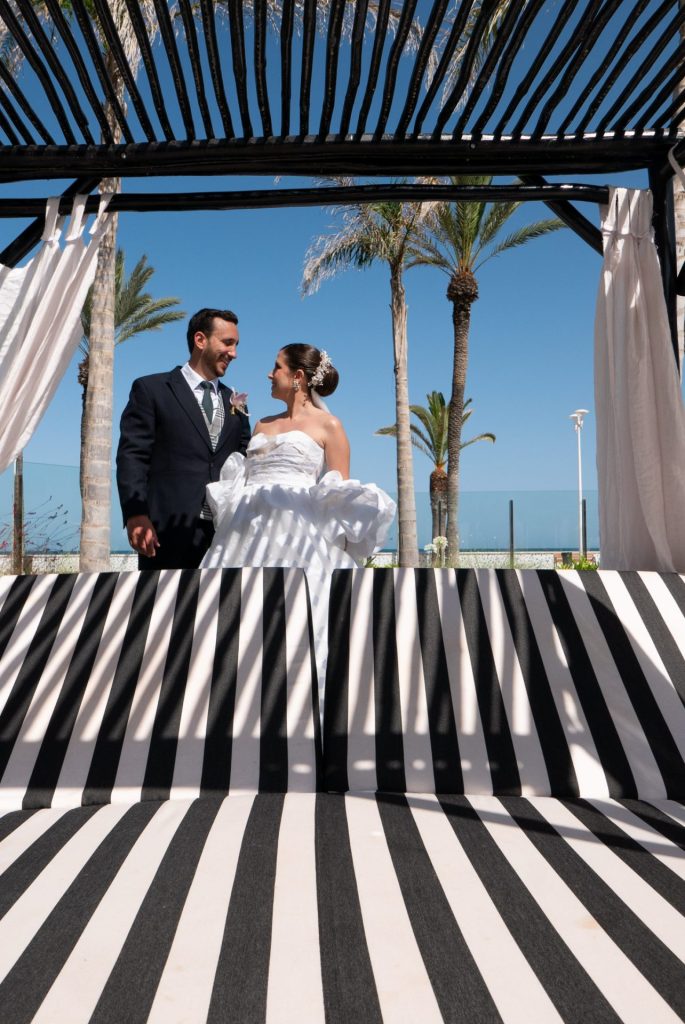 Novios Boda con rallas