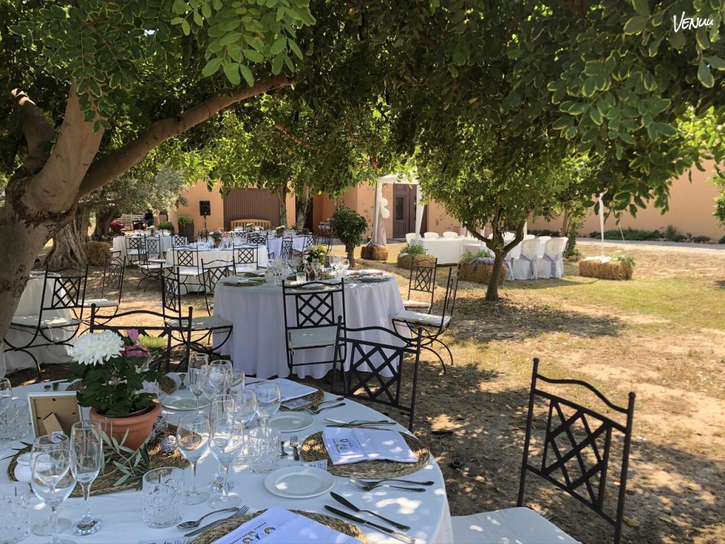 Alquería Balada, finca típica valenciana con jardines y espacios amplios para bodas en Castellón.
