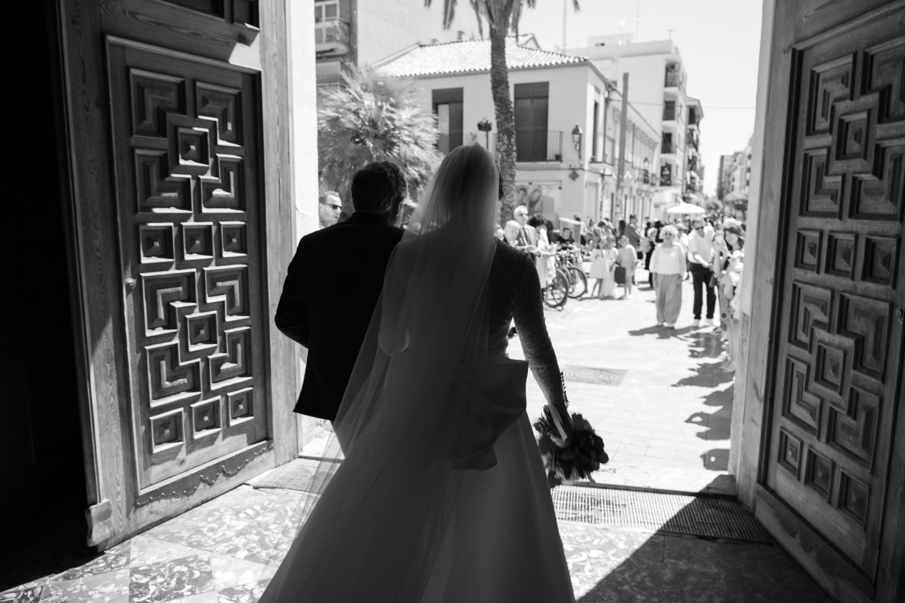 Reportaje Boda en Benimaclet salida de los novios